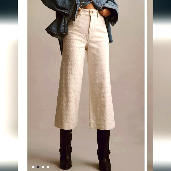 Anthropologie Pants - Anthropologie Pilcro 62 The Skipper High-Rise Crop Wide-Leg Jeans size small NWT